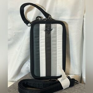 Lug Pike Crossbody phone bag black/grey/white NWOT